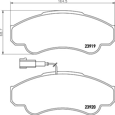 HELLA PAGID 8db355010401 -  Комплект тормозных колодок, дисковый тормоз